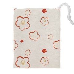 Floral Pattern Drawstring Pouch (5XL) from ArtsNow.com Front