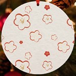 Floral Pattern UV Print Acrylic Ornament Round