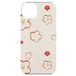 Floral Pattern iPhone 14 Plus Black UV Print PC Hardshell Case