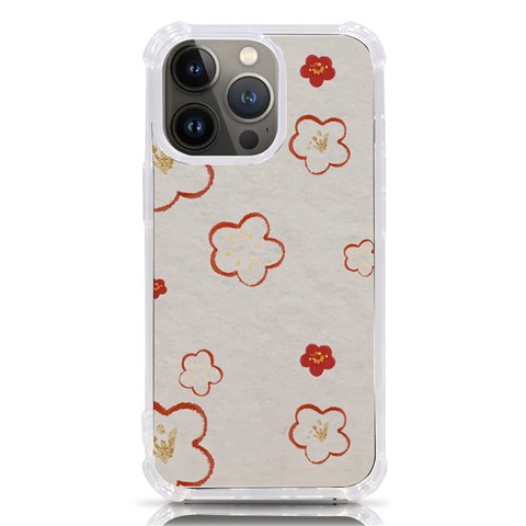 Floral Pattern iPhone 13 Pro TPU UV Print Case from ArtsNow.com Front