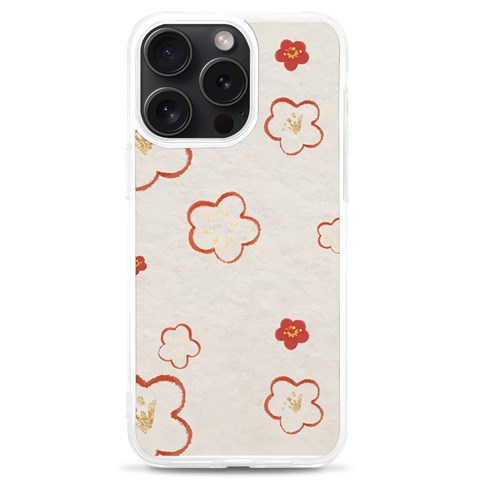 Floral Pattern iPhone 15 Pro Max TPU UV Print Case from ArtsNow.com Front