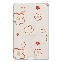 Floral Pattern Name Card Style USB Flash Drive from ArtsNow.com Back