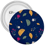 Cute Korean Pattern 3  Buttons