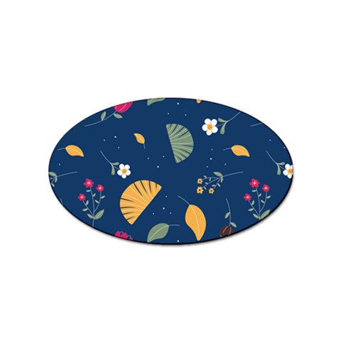 Cute Korean Pattern Sticker Oval (10 pack) from ArtsNow.com Front