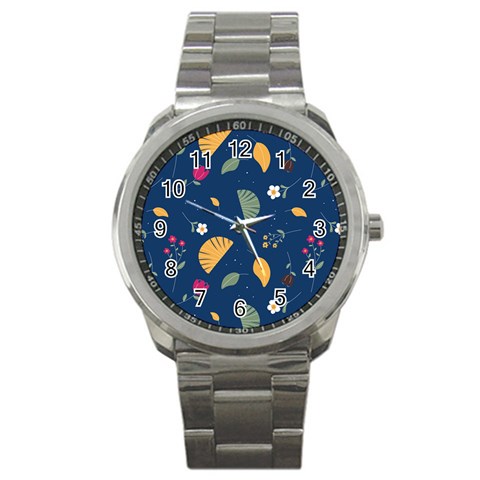 Cute Korean Pattern Sport Metal Watch from ArtsNow.com Front