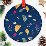 Cute Korean Pattern Round Ornament (Two Sides)