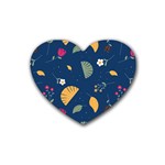 Cute Korean Pattern Rubber Heart Coaster (4 pack)