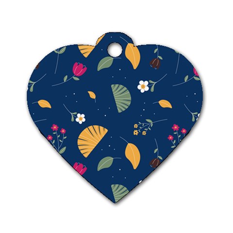 Cute Korean Pattern Dog Tag Heart (One Side) from ArtsNow.com Front