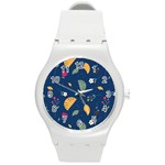 Cute Korean Pattern Round Plastic Sport Watch (M)