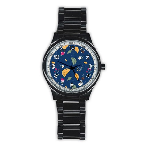 Cute Korean Pattern Stainless Steel Round Watch from ArtsNow.com Front