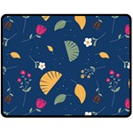 Cute Korean Pattern Two Sides Fleece Blanket (Medium)