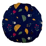 Cute Korean Pattern Large 18  Premium Flano Round Cushions