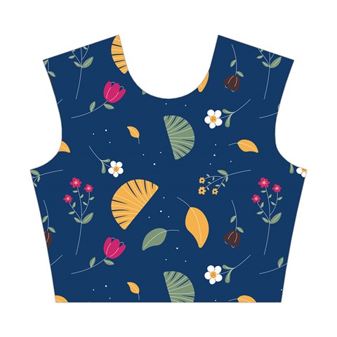 Cute Korean Pattern Cotton Crop Top from ArtsNow.com Front