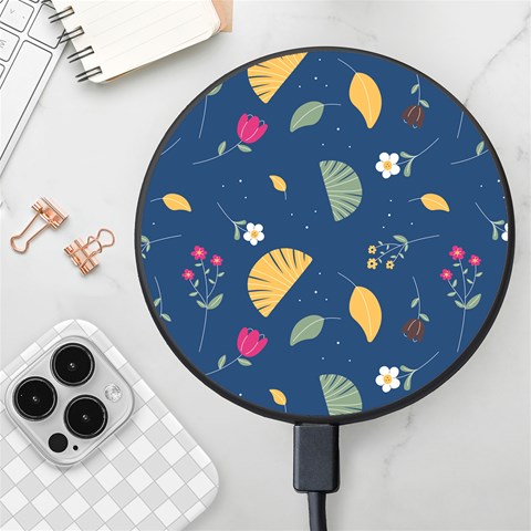 Cute Korean Pattern Wireless Fast Charger(Black) from ArtsNow.com Front