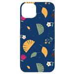 Cute Korean Pattern iPhone 14 Plus Black UV Print PC Hardshell Case