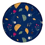 Cute Korean Pattern Round Glass Fridge Magnet (4 pack)