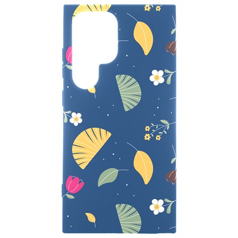 Cute Korean Pattern Samsung Galaxy S24 Ultra 6.9 Inch Black TPU UV Case from ArtsNow.com Front