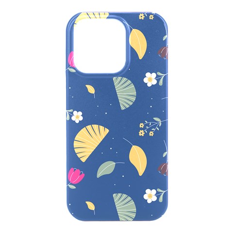 Cute Korean Pattern iPhone 16 Pro Black UV Print PC Hardshell Case from ArtsNow.com Front