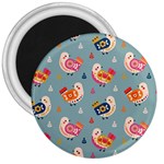 Cute Bird Pattern 3  Magnets