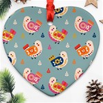 Cute Bird Pattern Ornament (Heart)