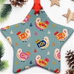 Cute Bird Pattern Ornament (Star)