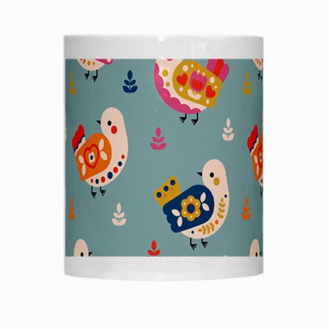 Cute Bird Pattern White Mug from ArtsNow.com Center