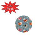 Cute Bird Pattern 1  Mini Buttons (100 pack) 