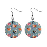 Cute Bird Pattern Mini Button Earrings