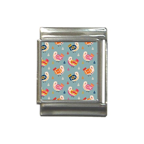 Cute Bird Pattern Italian Charm (13mm) from ArtsNow.com Front