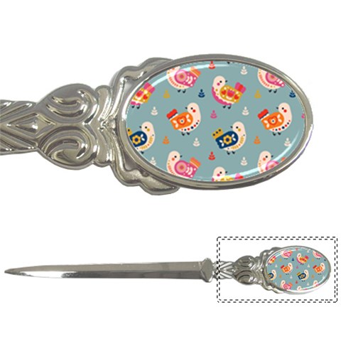 Cute Bird Pattern Letter Opener from ArtsNow.com Front