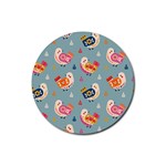 Cute Bird Pattern Rubber Coaster (Round)