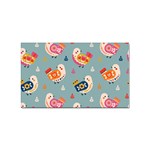 Cute Bird Pattern Sticker (Rectangular)