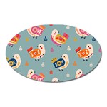 Cute Bird Pattern Oval Magnet