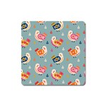 Cute Bird Pattern Square Magnet