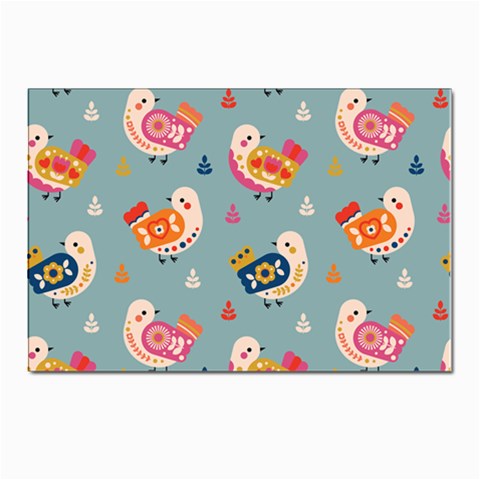 Cute Bird Pattern Postcard 4 x 6  (Pkg of 10) from ArtsNow.com Front