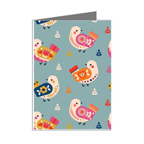 Cute Bird Pattern Mini Greeting Cards (Pkg of 8) from ArtsNow.com Right