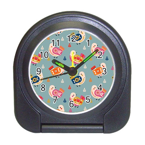 Cute Bird Pattern Travel Alarm Clock from ArtsNow.com Front