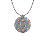 Cute Bird Pattern 1  Button Necklace