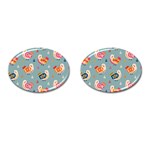 Cute Bird Pattern Cufflinks (Oval)