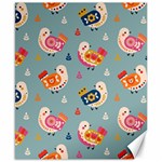 Cute Bird Pattern Canvas 8  x 10 