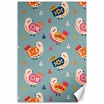 Cute Bird Pattern Canvas 12  x 18 