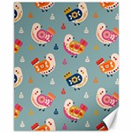 Cute Bird Pattern Canvas 11  x 14 