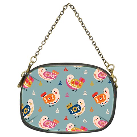 Cute Bird Pattern Chain Purse (One Side) from ArtsNow.com Front