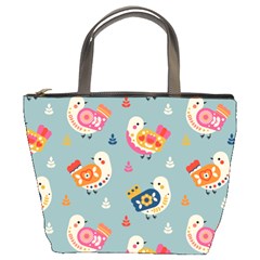 Cute Bird Pattern Bucket Bag from ArtsNow.com Front