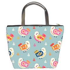 Cute Bird Pattern Bucket Bag from ArtsNow.com Back