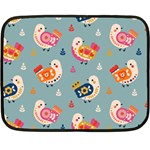 Cute Bird Pattern Fleece Blanket (Mini)