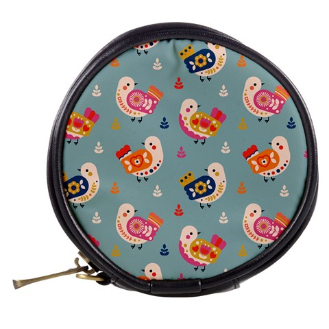 Cute Bird Pattern Mini Makeup Bag from ArtsNow.com Back