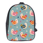 Cute Bird Pattern School Bag (Large)