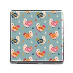 Cute Bird Pattern Memory Card Reader (Square 5 Slot)