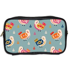 Cute Bird Pattern Toiletries Bag (Two Sides) from ArtsNow.com Back